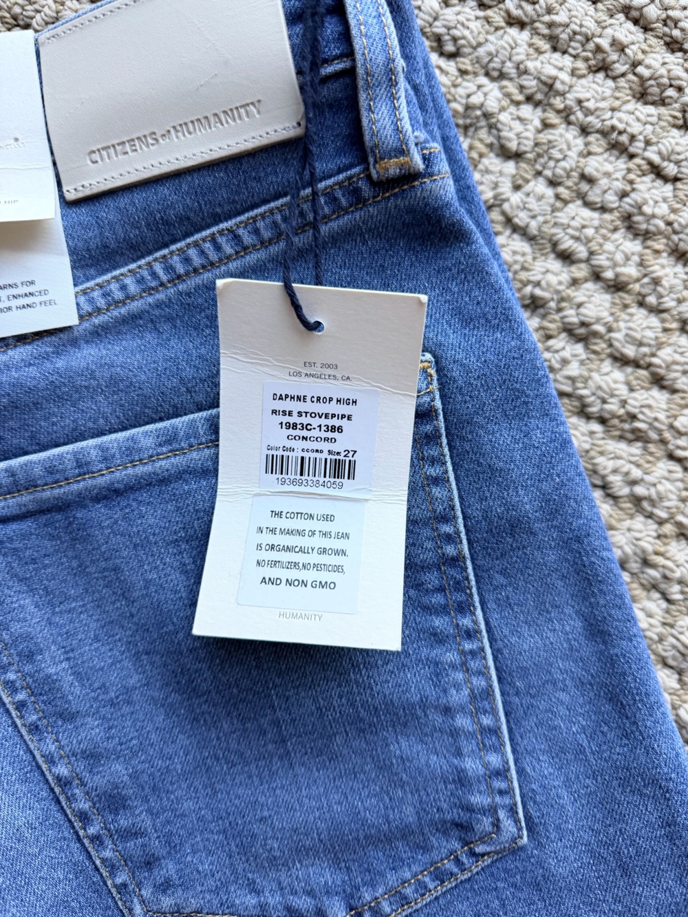 Citizens of Humanity Daphne Crop Jeans - Medium Blue - Picture 2 of 10